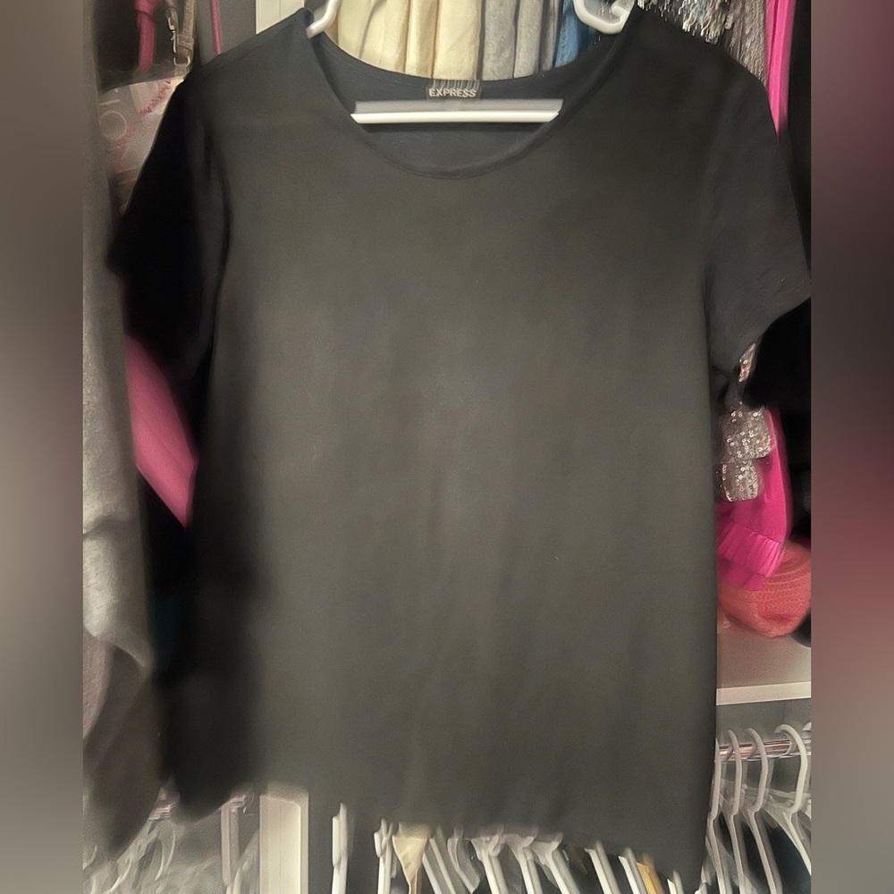 Express Black Crew Neck Top